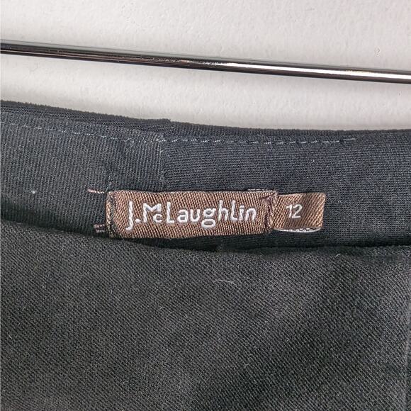 J. McLaughlin Black Textured Faux Suede Straight Leg Dress Pants Size 12 - Picture 6 of 8